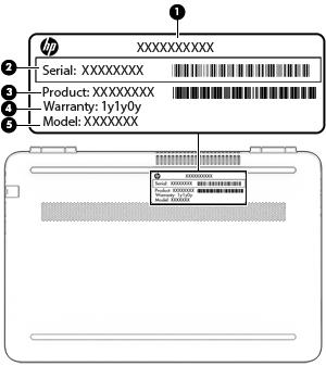 3 Illustrated parts catalog Service tag When ordering parts or requesting information, provide the computer serial number and model number provided on the service tag.