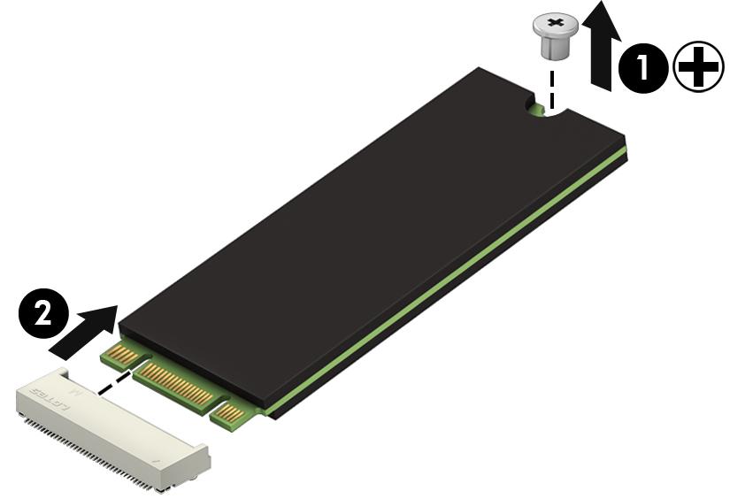 Solid-state drive Description Spare part number 256-GB, M2.2280, SATA-3 865902-005 128-GB, M2.2280, SATA-3 827560-015 Before removing the solid-state drive, follow these steps: 1.