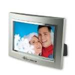 Metalized Plastic Curved Picture Frame Color: Silver - With cardboard back and glass front.pad printed.
