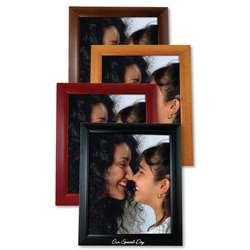 8" x 10" Wood Picture Frame Holds 8" x 10" Photo With black velvet back and glass front.