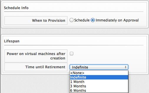 Red Hat CloudForms 4.0 Provisioning Virtual Machines and Hosts 5. Click Save. The retirement date is set, and displays in the virtual machine or instance summary screen. 6.1.5. Removing a Retirement Date for a Virtual Machine or Instance 1.