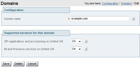Configuring mobile and remote access on Expressway 1. On Expressway-C, go to Configuration > Domains. 2.