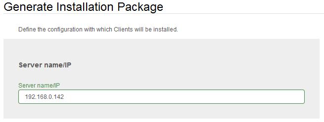 Deployment Process During generation of the installation package for local installation, enter the logical IP address of the NLB cluster in the Server name/ip field on the Generate Installation