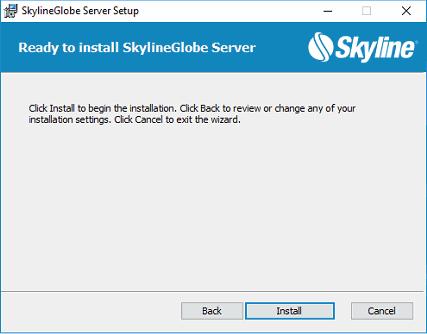 Ready to install SkylineGlobe 25. Click Install.