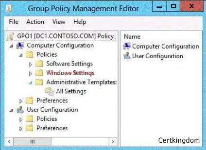 A. Link a WMI filter to GPO1. B. Add User1 to the Group Policy Creator Owners group. C. Configure Security Filtering in GPO1. D. Copy files from %Windir%\PolicyDefinitions to the central store.