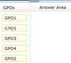 To answer, move all GPOs from the list of GPOs to the answer area and