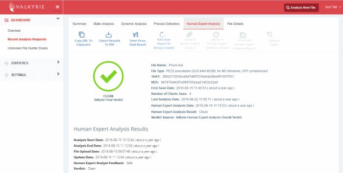 Human Expert Analysis - Unknown files submitted for human analysis will receive in-depth inspection from Comodo's dedicated team of threat research analysts.
