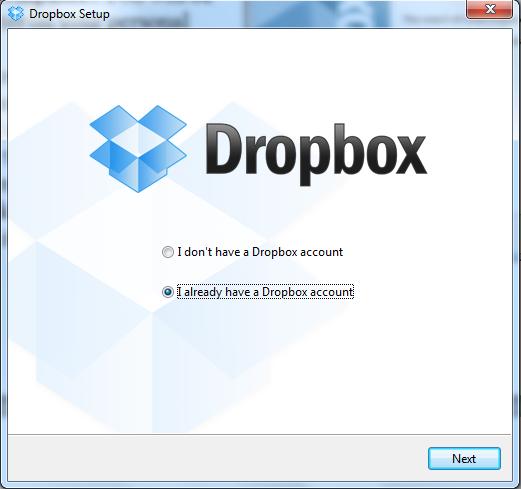 Dropbox will then provide you with a