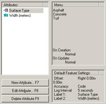 3 Tutorial 9. In the Features list, select the Path feature. There are two attributes this time: Surface Type Width 10. Click on each of the attributes. 11.