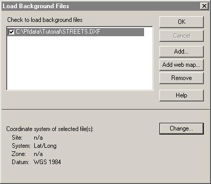 3 Tutorial a. Change the System field to Latitude/Longitude. (The Datum field automatically changes to WGS 1984.) b.