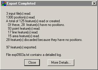 Tutorial 3 7. If the message File(s) may be overwritten. Continue? appears, click Yes to continue. A series of progress bars shows the progress of the export process.