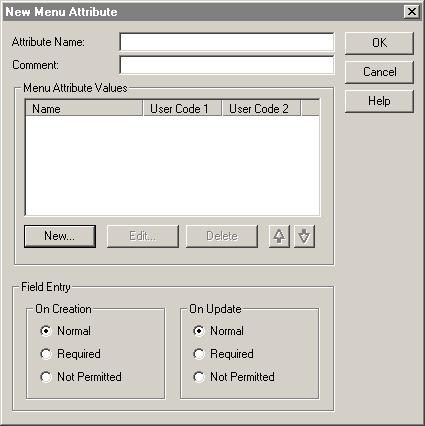 The following dialog appears: 2. Select the Menu option and click Add.