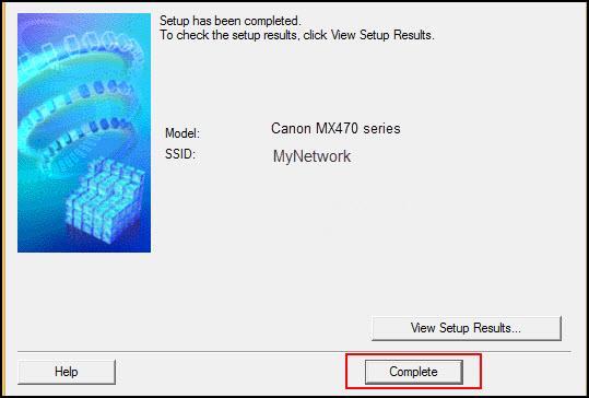 -Completing Setup Continue following on-screen instructions. When the Setup Completion dialog box appears, click Complete.