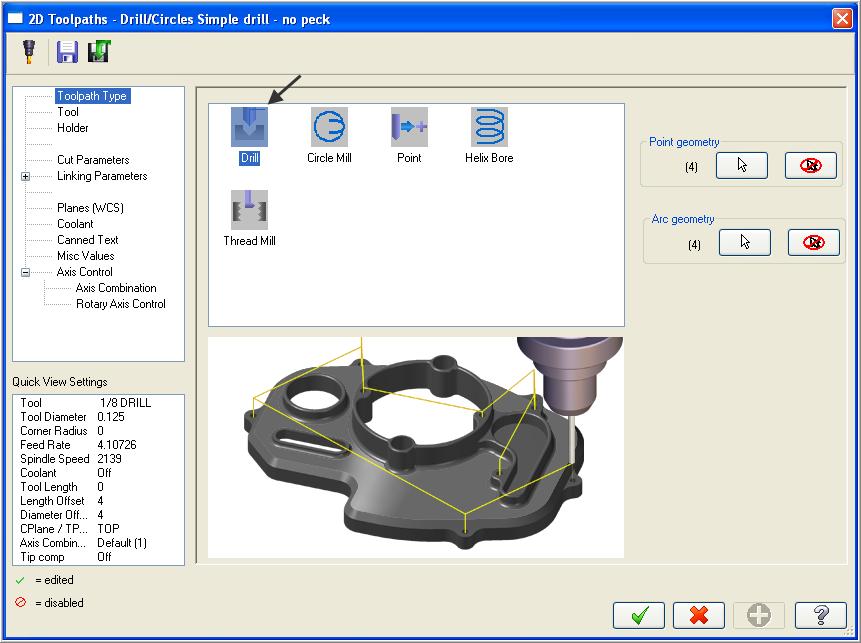 Mastercam-Toolpaths Training Guide After selecting the OK button, you are confronted with the