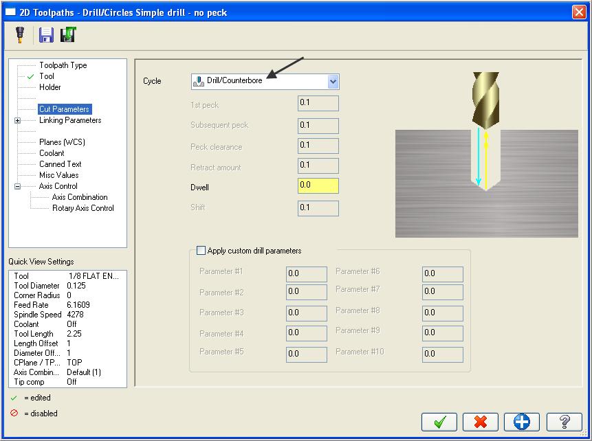 Mastercam-Toolpaths Training Guide 28. Make changes to the Tool parameter page as shown below: 29.