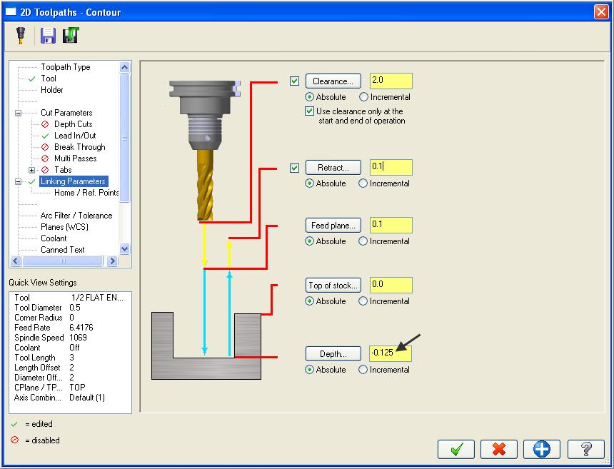 Mastercam-Toolpaths Training Guide 13. Select Linking Parameters.