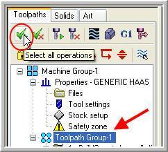 Mill-Lesson-4 TOOLPATH TASK 6: BACKPLOT THE TOOLPATH In this task you will use Mastercam s Backplot function to view the path the tools take to cut this part.