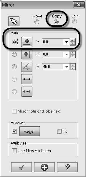 TUTORIAL #31 XFORM MIRROR Create a box around the part. Left click and hold the mouse down, drag the mouse down to the lower left area of the part and left click again. Figure: 10.