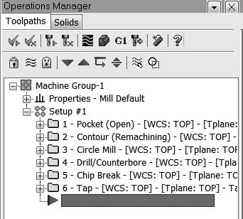 CREATING AND RENAMING TOOLPATH GROUPS TUTORIAL #31 STEP 22: CREATING AND RENAMING TOOLPATH GROUPS To machine the part in two different setups, we will need to have two