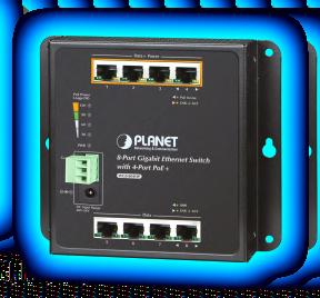 WGS-804HP IP30 8-PORT GIGABIT WALL-MOUNT SWITCH WITH 4-PORT 802.