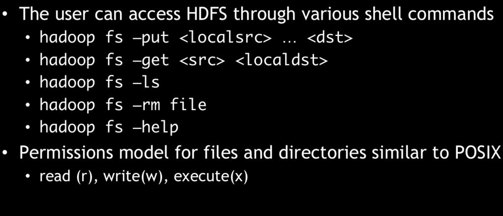 HDFS command line interface Izabela