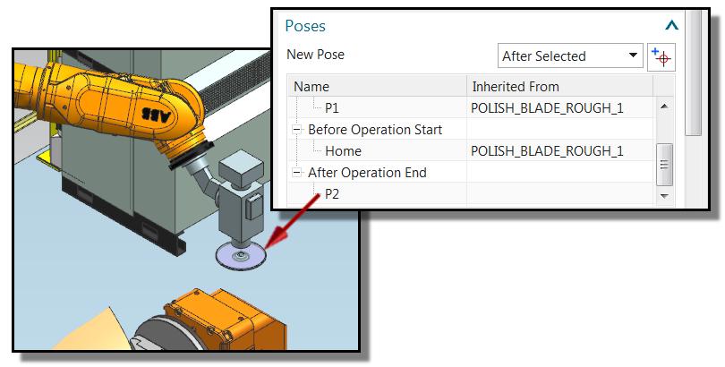 Click OK in the Robot Control dialog box. Simulate the machine tool 1.