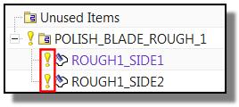 In the Program Order View, click POLISH_BLADE_ROUGH_1. 3. Click Post Process in the Ribbon Bar. 4.