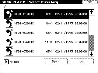 To move to a directory that contains SMF data, press the [MENU] key, and then press P3: Select Directory to display P3: Select Directory.