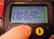This menu has different diagnostics functions available on the DEPIC-2. Following sections describes the details of each diagnostic function available under this menu.