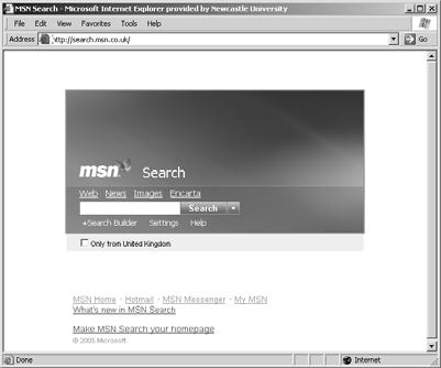 Searching the web Doc. 9.82 Ver 1 7 MSN Search Objectives To learn about the MSN Search engine and the features it offers. Method You will access the UK MSN search.