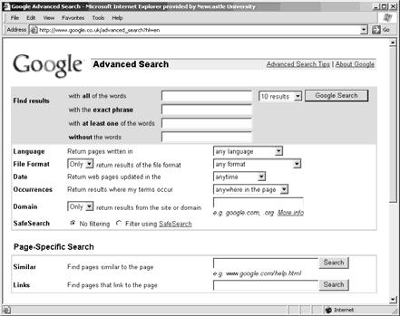 Doc. 9.82 Ver 1 4 Google Advanced Search Objectives Method Comments Evaluating web pages To explore the advanced search features at the Google search engine.