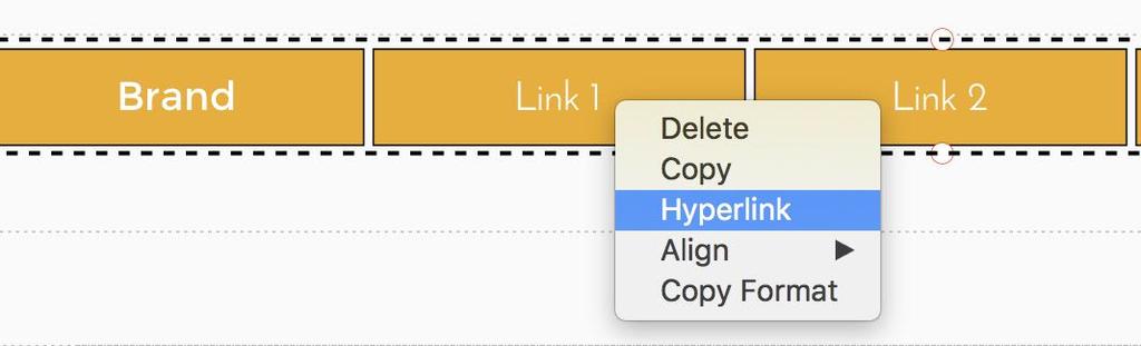 How to add web link Right click or control-click on object and choose "Hyperlink". The link option settings controls how the link "launches".