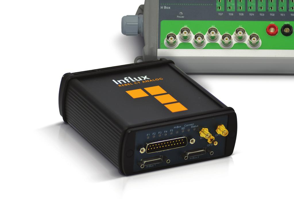Sesor data is easily itegrated with the vehicle etwork data usig the Rebel CT Aalog. The easy coect H-Box is icluded with the Rebel CT Aalog data logger.