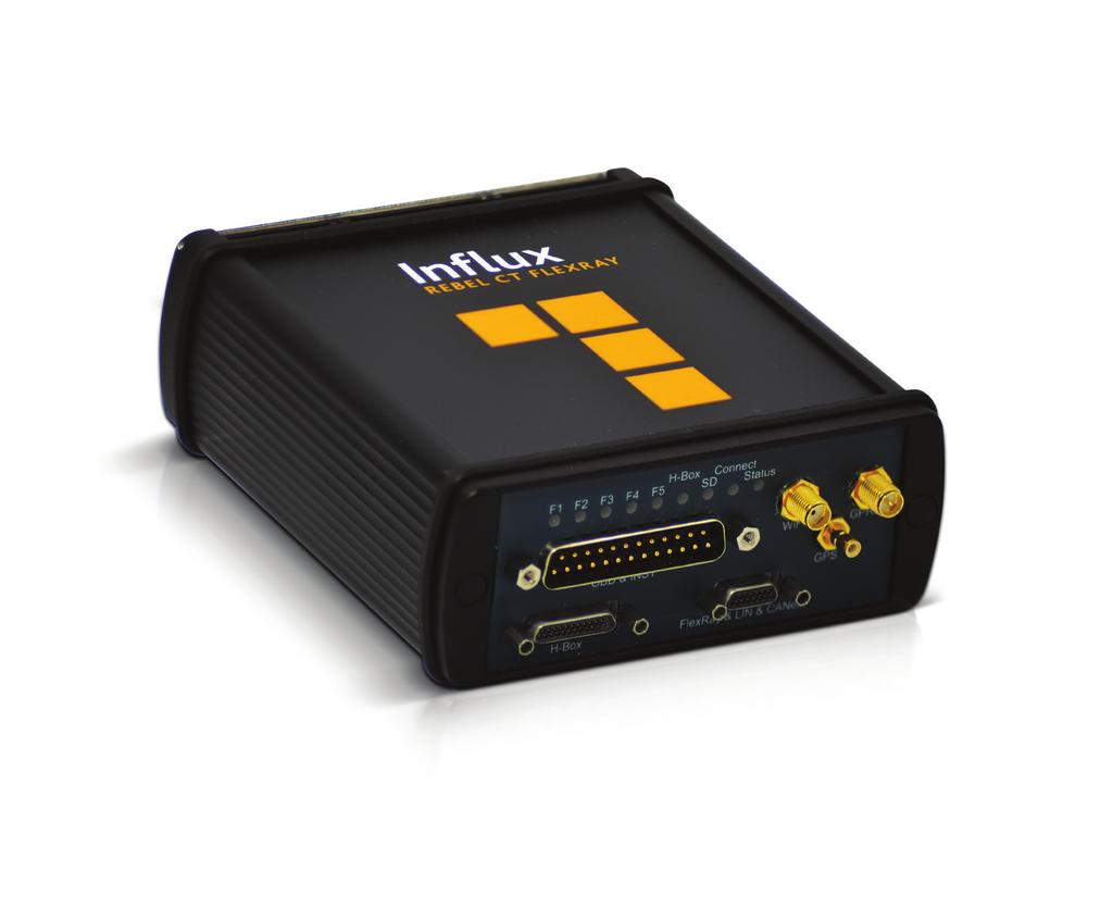 The Rebel CT FlexRay is our most powerful data logger yet. A valuable solutio for FlexRay data loggig with istrumetatio via the H-Box port.