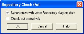 7 When finished reviewing the changes, leave the change selected and then click OK. The changes are saved to the Repository.