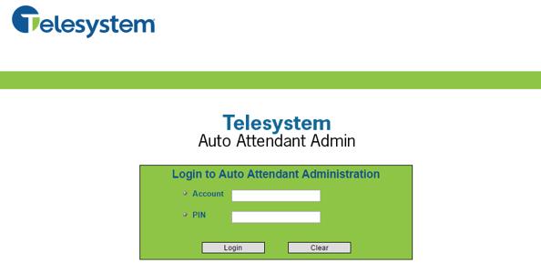 Accessing Auto Attendant Creating a New Menu Auto Attendant Quick Reference Guide 1. Access the Auto Attendant Admin Portal by going to the following address in your web browser: https://msgcollab.