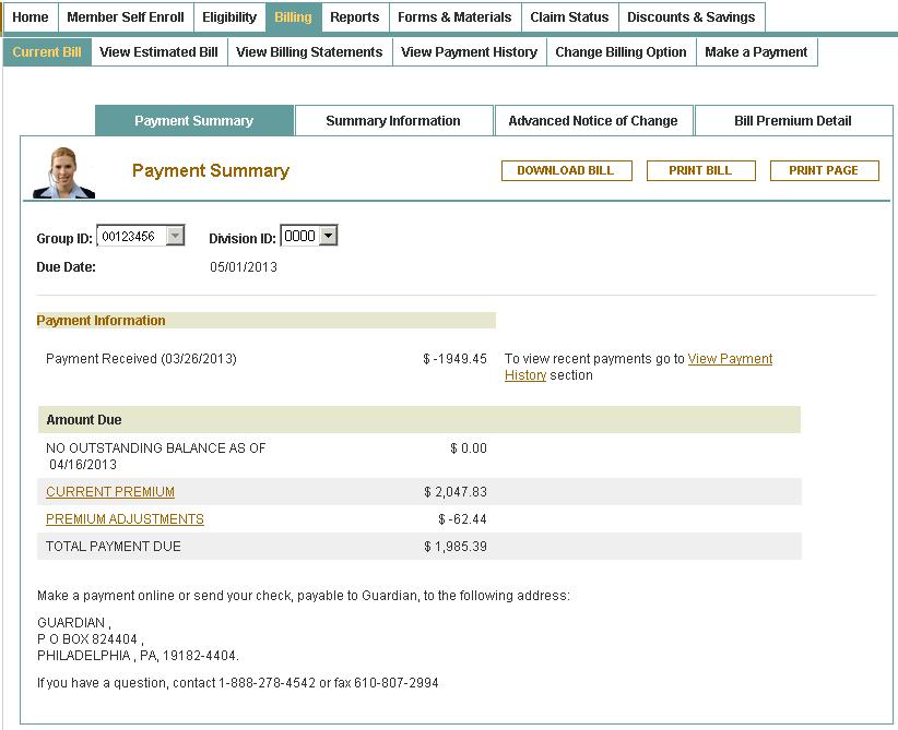 BILLING HOW TO VIEW YOUR CURRENT BILLING STATEMENT On the Employer portal home page, click the Billing tab, and then click on Current Bill.