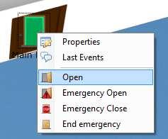 option would allow leaving the door open until the situation emergency is over.