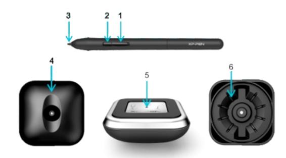 {III. Pen tip replacement} 1. Turn your pen stand upside-down and insert the stylus tip into the hole in its center.