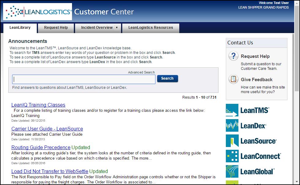 A new pop-up will appear, showing the Customer Care Home Page 17 Third Party