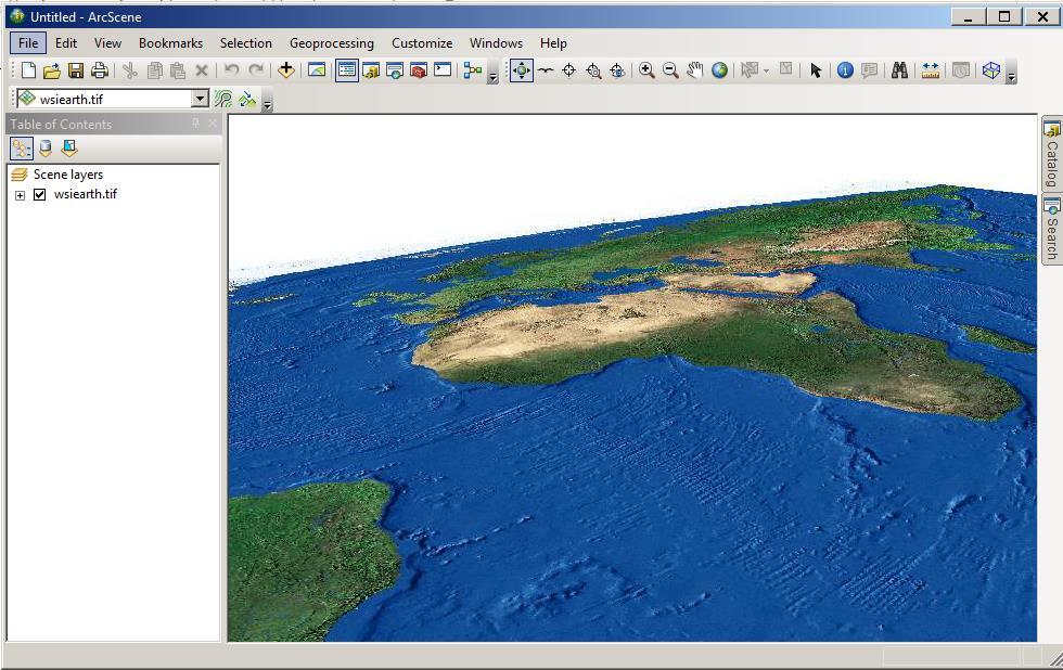 APPLICATION FOR VISUALIZING AND EDITING THREE-DIMENSIONAL (3D) GEOSPATIAL DATA ArcScene The application for visualizing and editing