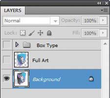 1 In the Layers panel, hide the Box Type layer group to hide all of its layers. 2 Select the Box Artwork layer group in the Layers panel. 3 Choose Layer > Merge Visible.