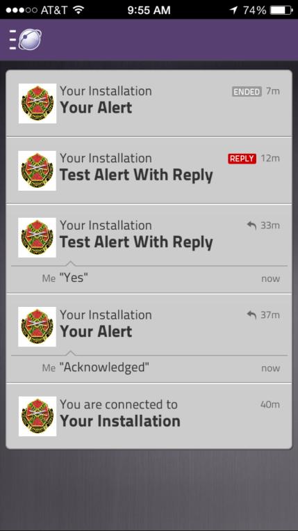 USAG ITALY VMC MASS WARNING AND NOTIFICATION SYSTEM Smartphone Application Setup & Use READ & RECEIVE