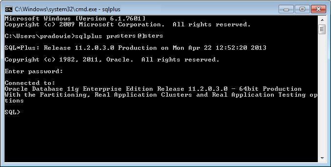 SQL*Plus command line SQL and PL/SQL language interface reporting