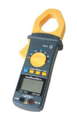Clamp-on multimeters 1000 A clamp-on multimeters, temperature function, ø 40 Automatic or manual ranging CM 660 CM 670 CM 685 Clamping ø 40 40 40 Display 4300 counts 4300 counts 4300 counts Range 40