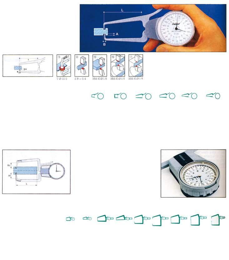 Dial caliper gauge for outside measurement Dial caliper gauge for outside measurement OD0305 OD0305T OD0710 OD0710S OD0710R OD0710RS Measuring range Awb () 0-5 0-5 0-10 0-10 0-10 0-10 Range Meb () 5