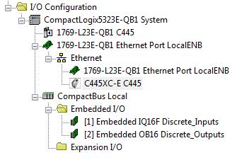 It will then appear under the Ethernet/IP master on the lower left portion of the project as follows: Next
