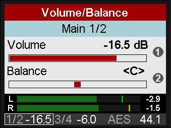 11. VOL The VOL key brings up an extended volume screen with balance control.