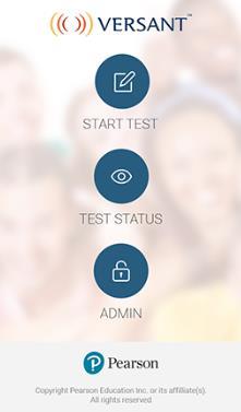 4. Navigating the App Home Screen The Home Screen contains three separate options for managing your tests and scores. Start Test: Tapping this button will take you to a TIN entry page.