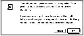 Additional Procedures Aligning the Ink Cartridges - 33 8 I f the pattern on the second printed page is acceptable,
